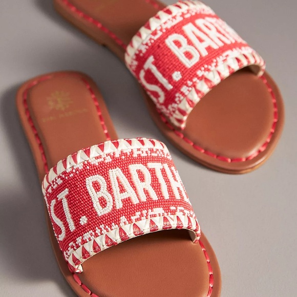 Anthropologie Shoes - De Siena Destination Beaded Slide Sandals